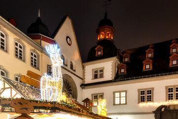 Wall Mural - Sternenmarkt (engl. Star market) in Koblenz, Germany. The Star market is a Christmas market in the old town of Koblenz