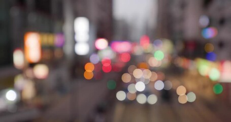 Wall Mural - Blur view of the city traffic at night