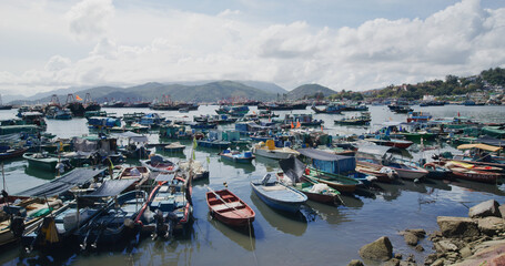 Canvas Print - Fishing boat on the sea