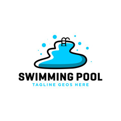 Sticker - swimming pool inspiration illustration logo design