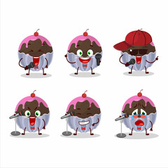 Poster - A Cute Cartoon design concept of brigadeiro chocolate candy singing a famous song