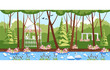 © Olga Tik - park. vector illustration of a city park. recreation area. summer landscape. nature