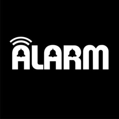 Poster - Alarm icon isolated on dark background