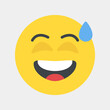 Disbelief emoji icon vector illustration in flat style, use for website mobile app presentation