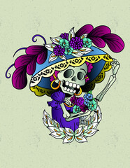 skull catrina mexican