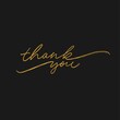 Thank You handwritten inscription. Hand drawn lettering. Thank You calligraphy. Thank you card. Vector illustration.