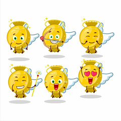 Sticker - Yellow candy wrap cartoon designs as a cute angel character