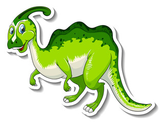 Wall Mural - Parasaurolophus dinosaur cartoon character sticker