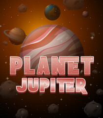 Wall Mural - Poster design of Planet Jupiter