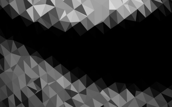 Light Silver, Gray vector blurry triangle template.