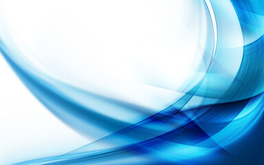 Poster - Blue color abstract wave design element line background
