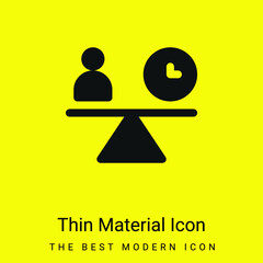 Wall Mural - Balance minimal bright yellow material icon