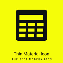 Big Calculator minimal bright yellow material icon