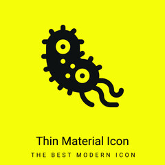 Sticker - Bacteria minimal bright yellow material icon