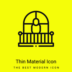 Canvas Print - Balcony minimal bright yellow material icon