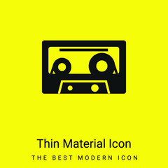 Audio Cassette minimal bright yellow material icon