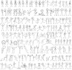 stick figure drawing set of people