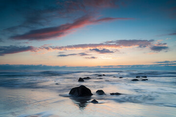 Wall Mural - moody seascape along the Dutch coast