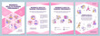 Women health during pregnancy brochure template. Exercises and diet. Flyer, booklet, leaflet print, cover design with linear icons. Vector layouts for presentation, annual reports, advertisement pages