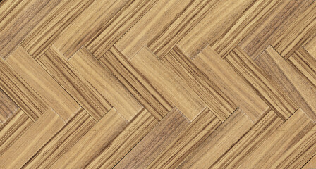 Poster - Light brown wood parquet flooring herringbone pattern