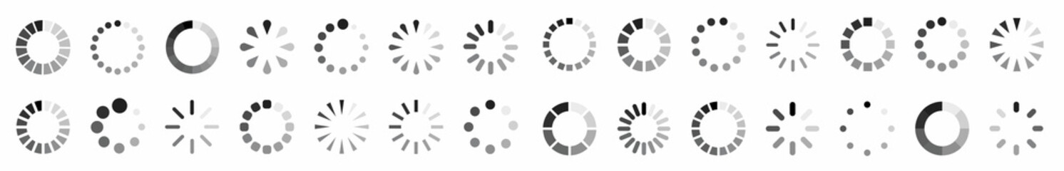 Poster - Hand clicking icon collection.Pointer click icon. Loading icon design.Set of Hand Cursor icons click and Cursor icons click. Click cursor icon.