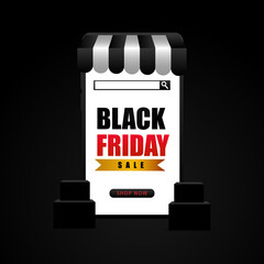 Poster - Square black friday shopping sale banner design