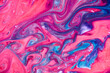 Abstract paint color background. Exoplanet cosmic sea pattern, paint stains. Marbleized effect. Background with abstract swirling paint effect. Liquid acrylic picture with flows and splashes. Mixed