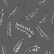 Vector seamless background. Drawn like doodle tropical leaves
