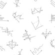 Vector seamless background. Doodle charts, indicators and money