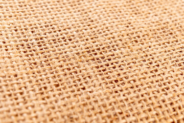 Wall Mural - Burlap rough fiber wrinkled fabric. Macro