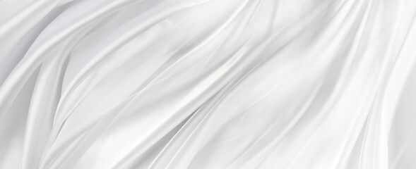 Wall Mural - White silk fabric lines