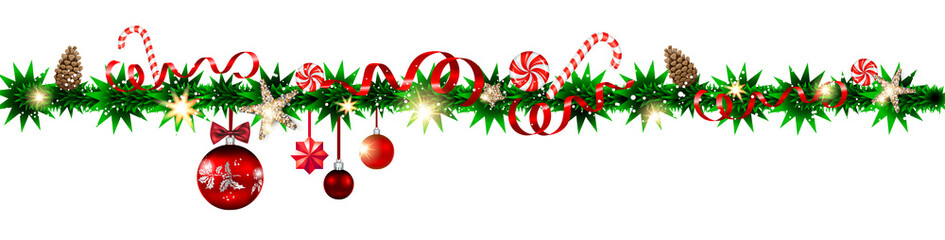 Wall Mural - Christmas festive decorations