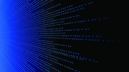 futuristic modern ict technology abstract bg digital 0 and 1 vector background blue black dark