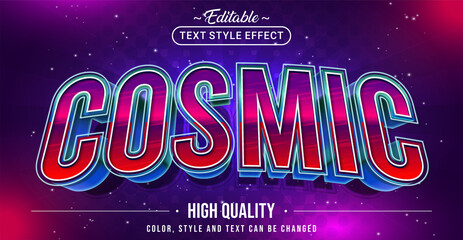 Poster - Editable text style effect - Cosmic text style theme.