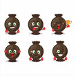 A sporty chocolate candy wrap boxing athlete cartoon mascot design