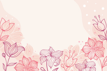 Wall Mural - Beautiful modern floral background template