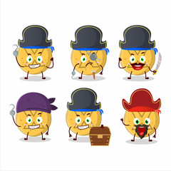 Poster - Cartoon character of dalgona candy disagree with various pirates emoticons