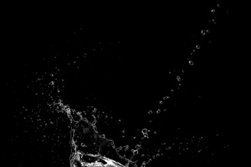  Splash of water on black background