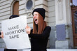 © Stock Rocket - Pro-choice supporters protested in front of the courthouse against anti-abortion law.