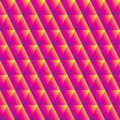 Wall Mural - Pink yellow geometric 3d pattern. Abstract background.
