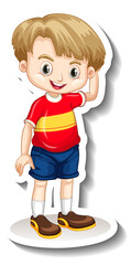 Sticker - Spainish boy cartoon character sticker