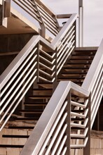 Low Angle View Of Industrial Staircase