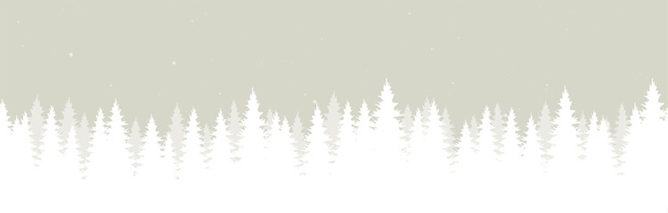 Wall Mural - christmas landscape background with snowy firs