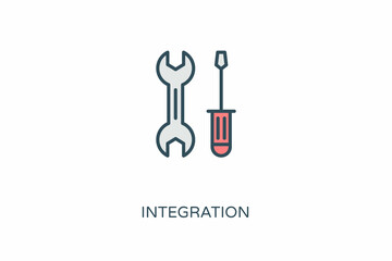 integration icon in vector. logotype