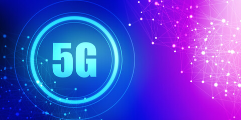Poster - 2d rendering 5G Network 5G Connection
