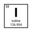 Iodine periodic element table science vector illustration atomic chemistry symbol sign