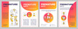Preterm birth brochure template. Development complications risk. Flyer, booklet, leaflet print, cover design with linear icons. Vector layouts for presentation, annual reports, advertisement pages