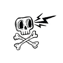 Cross Bone With Hand Drawing Style Free Vector Illustration