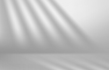 Aufkleber - White room with shadows on the wall. Realistic 3d vector illustration with shadow overlay effect