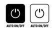 © kolonko - Auto off icon power automatic switch. Auto on button light time starter automatic
